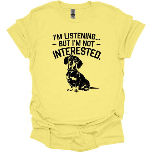 sassy dachshund 50 shirt cornsilk