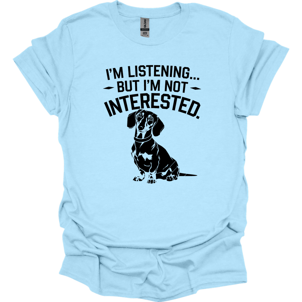 sassy dachshund 50 shirt light blue