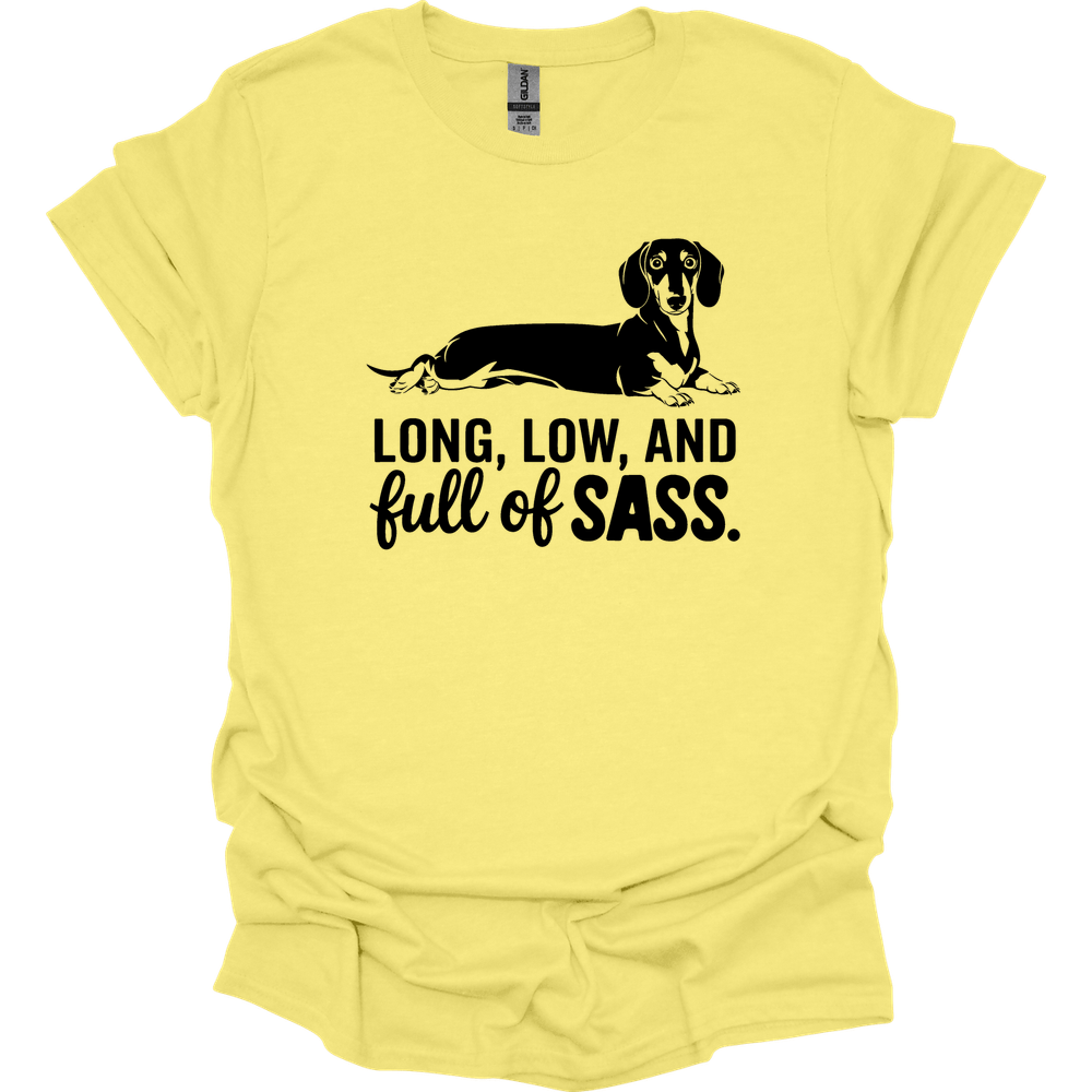 sassy dachshund 54 shirt cornsilk