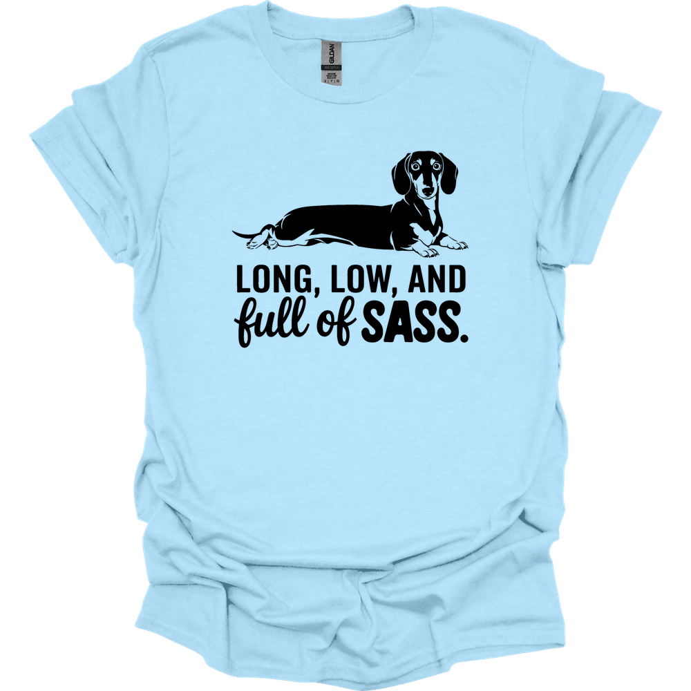 sassy dachshund 54 shirt light blue