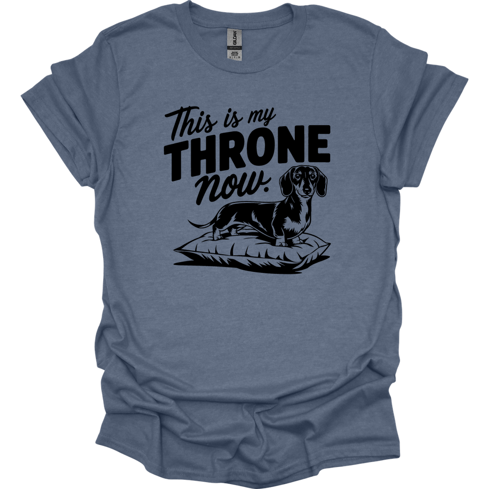 sassy dachshund 55 shirt heather indigo