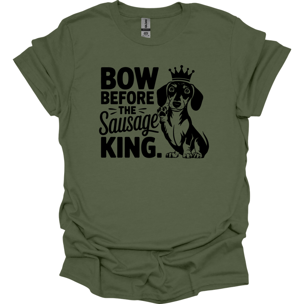 sassy dachshund 56 shirt military green
