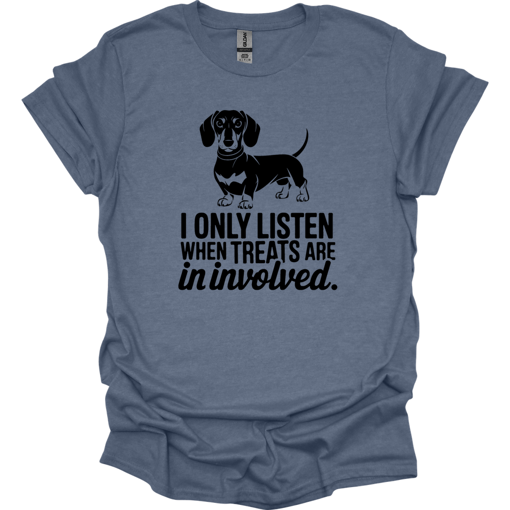 sassy dachshund 57 shirt heather indigo