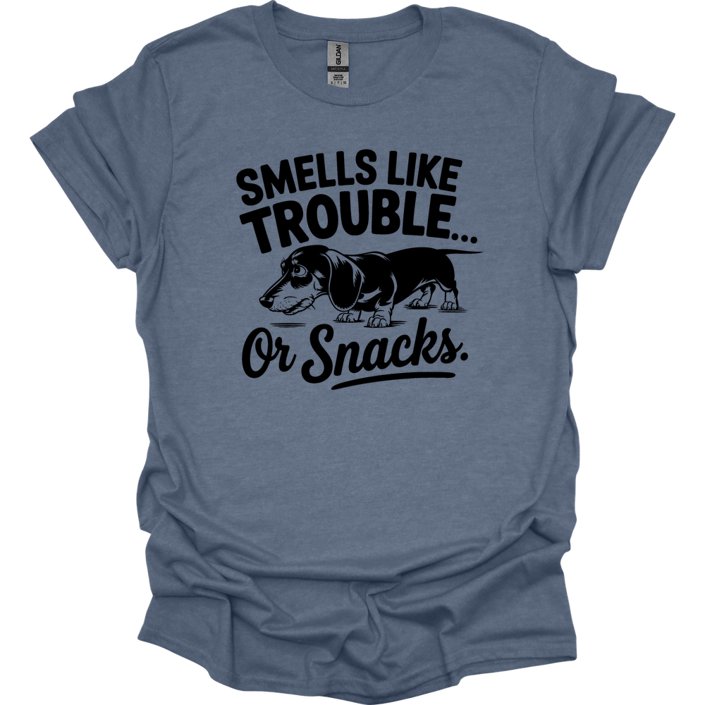 sassy dachshund 60 shirt heather indigo