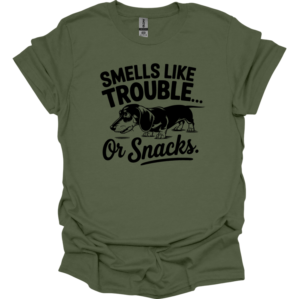 sassy dachshund 60 shirt military green