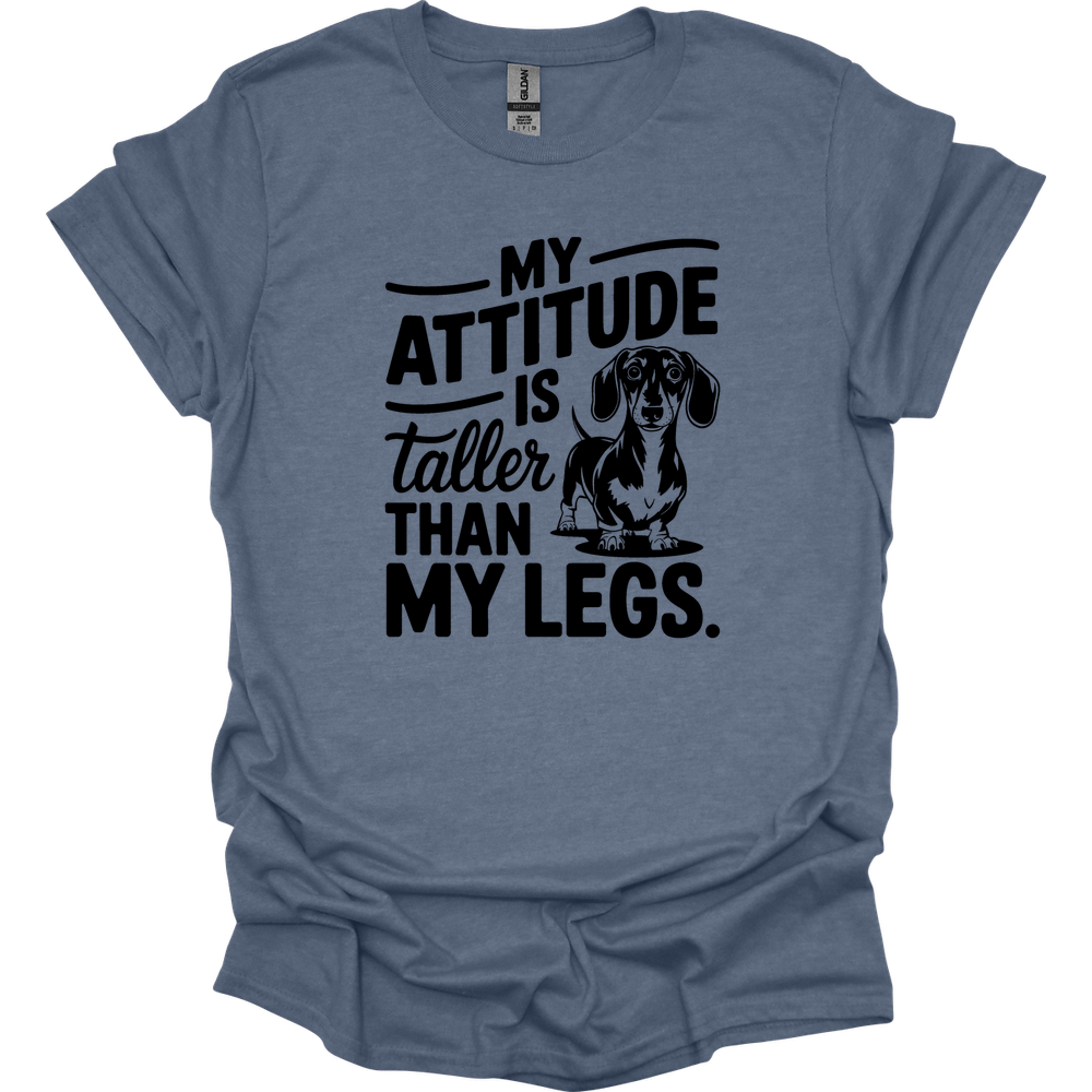 sassy dachshund 63 shirt heather indigo