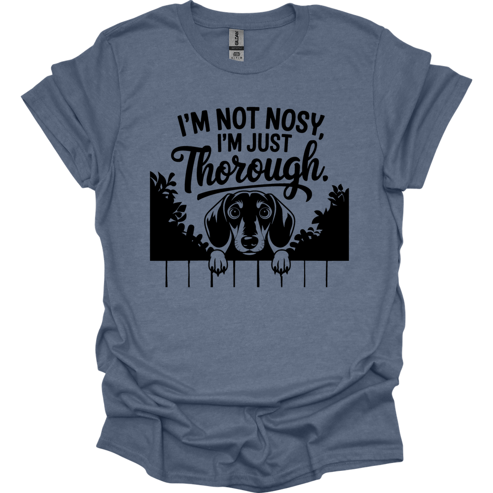 sassy dachshund 64 shirt heather indigo