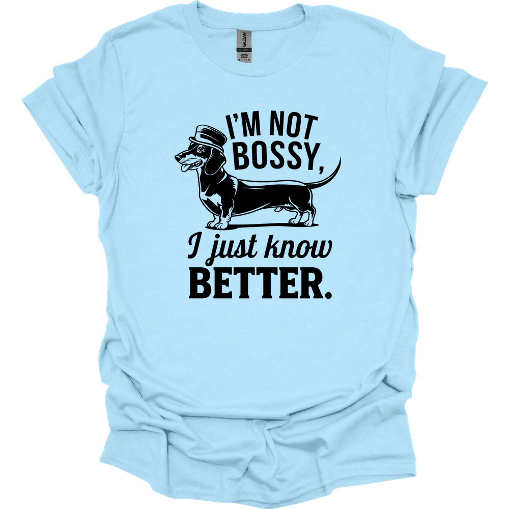 sassy dachshund 66 shirt light blue