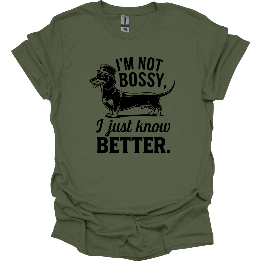 sassy dachshund 66 shirt military green