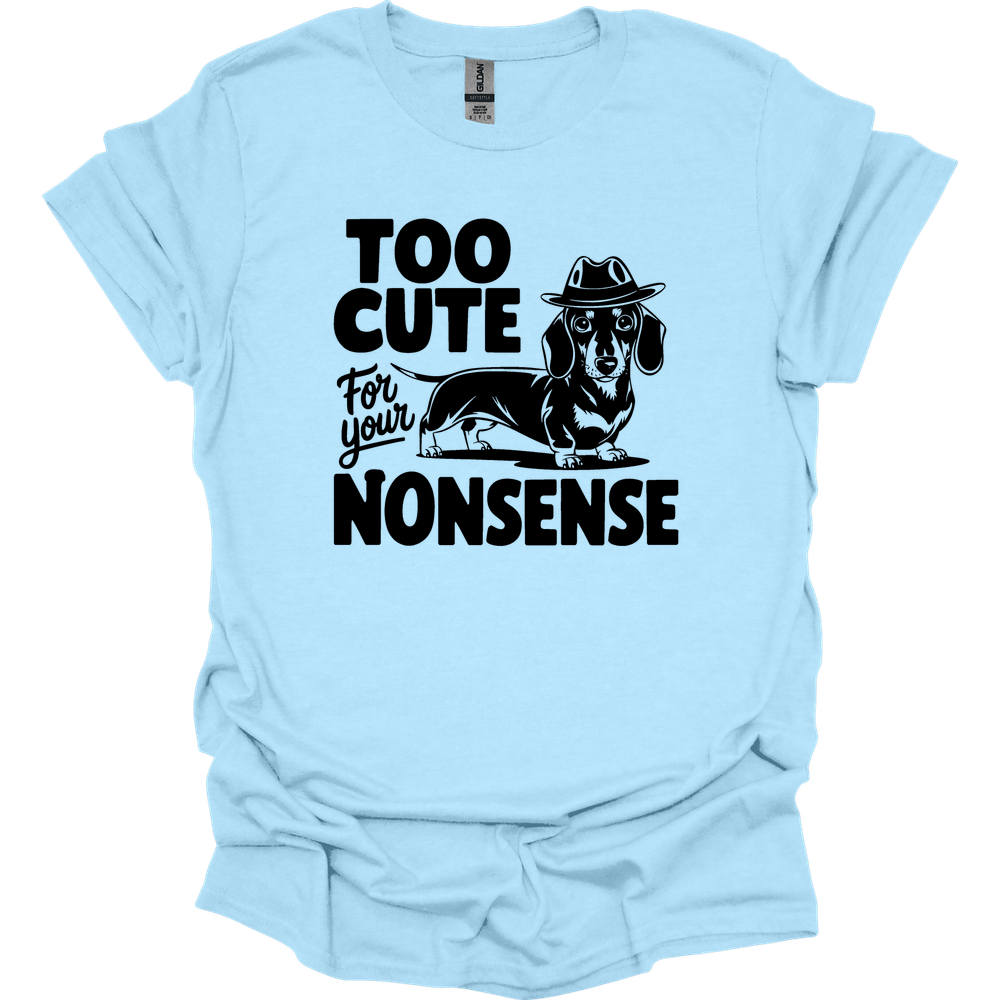 sassy dachshund 70 shirt light blue