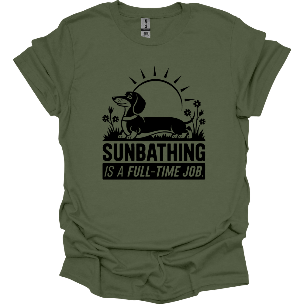 sassy dachshund 75 shirt military green