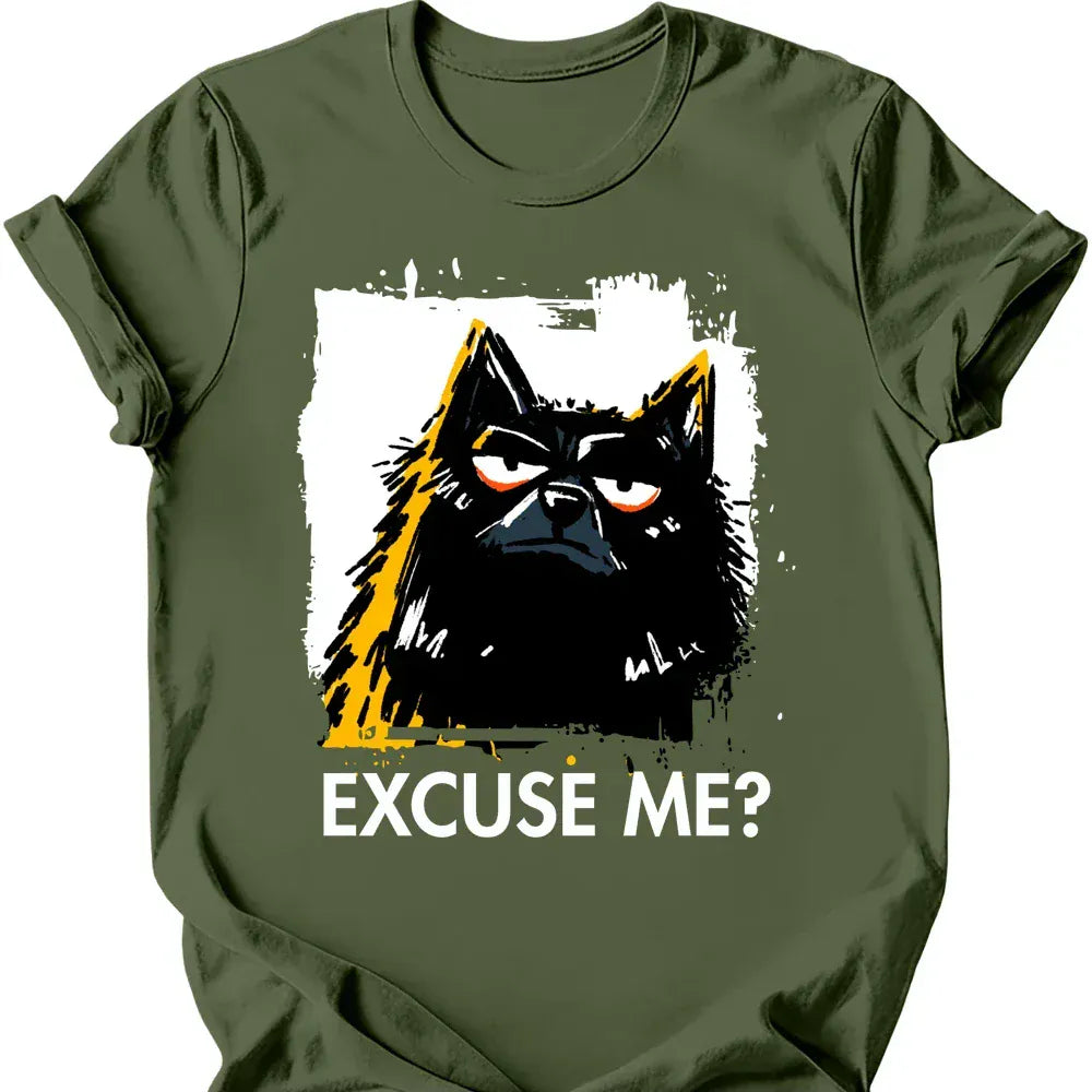 Schipperke excuse me tee military green
