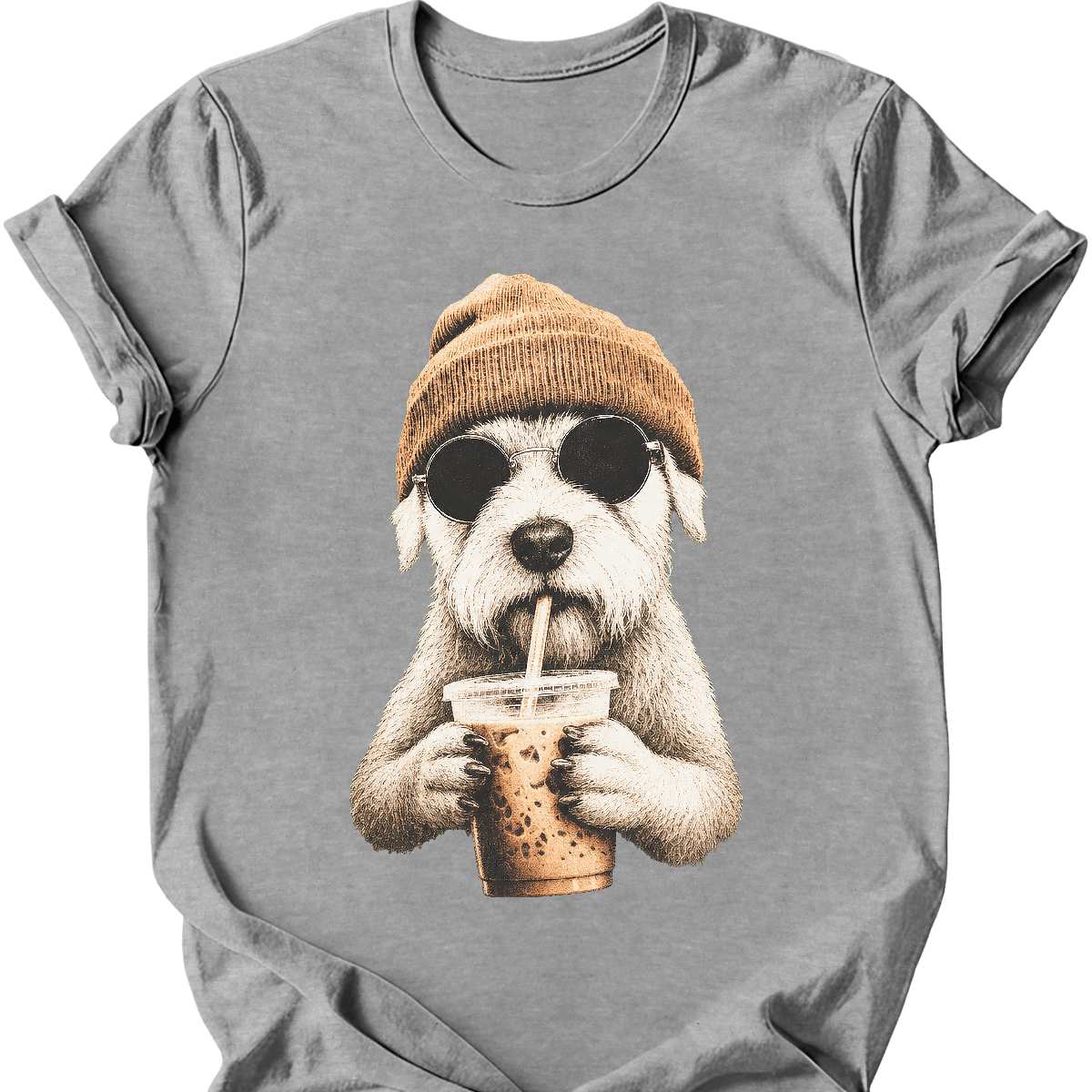 sealyham terrier hipster dog tee sport grey