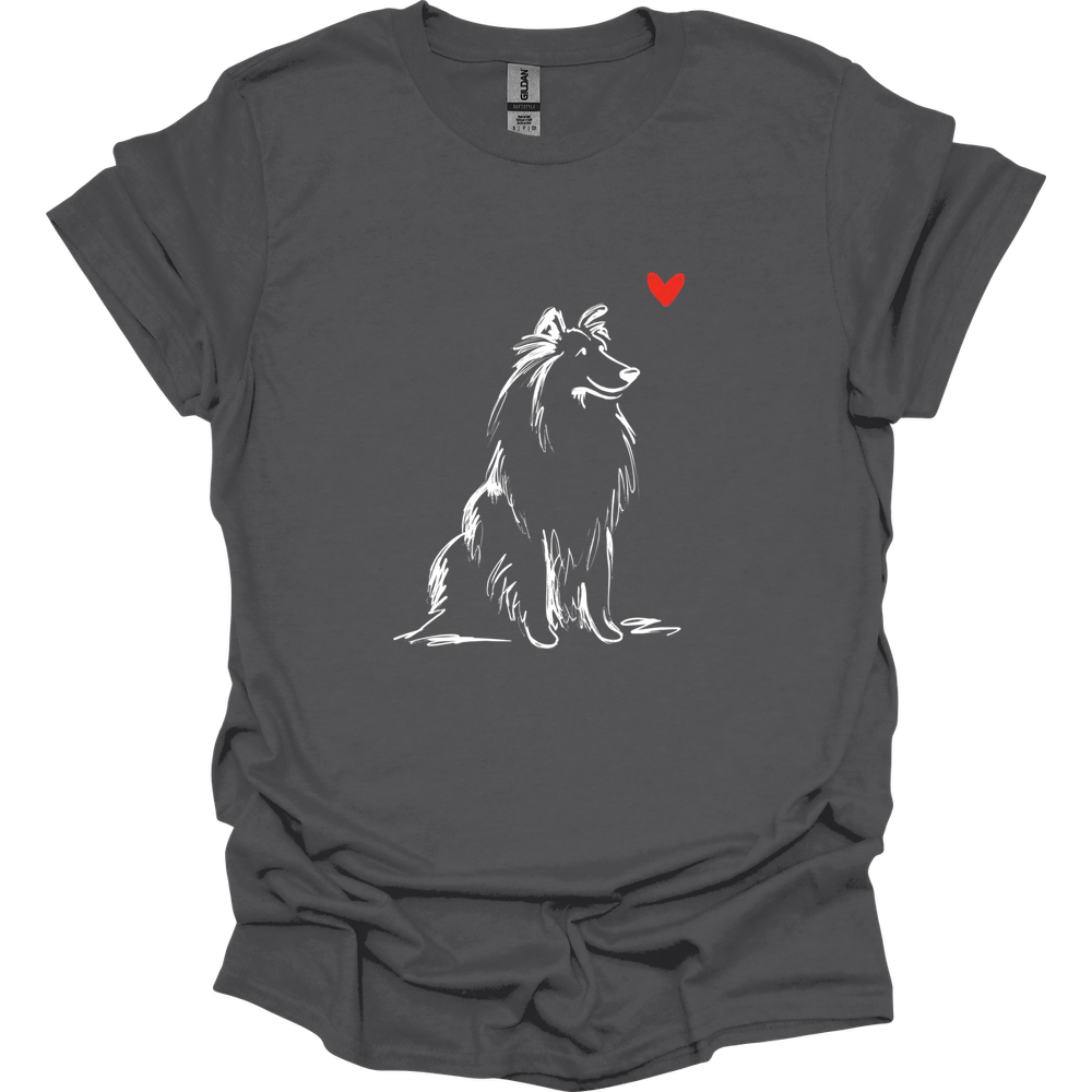 Shetland Sheepdog - Sketch Dog T-Shirt