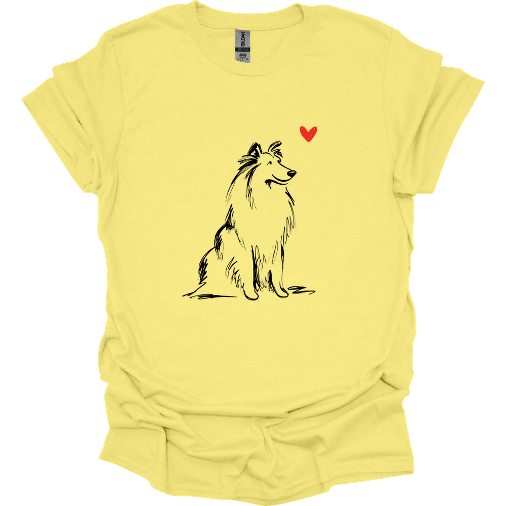 Shetland Sheepdog - Sketch Dog T-Shirt