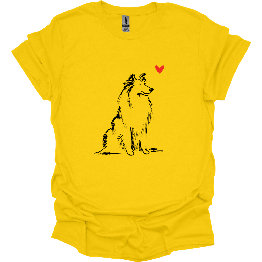 Shetland Sheepdog - Sketch Dog T-Shirt