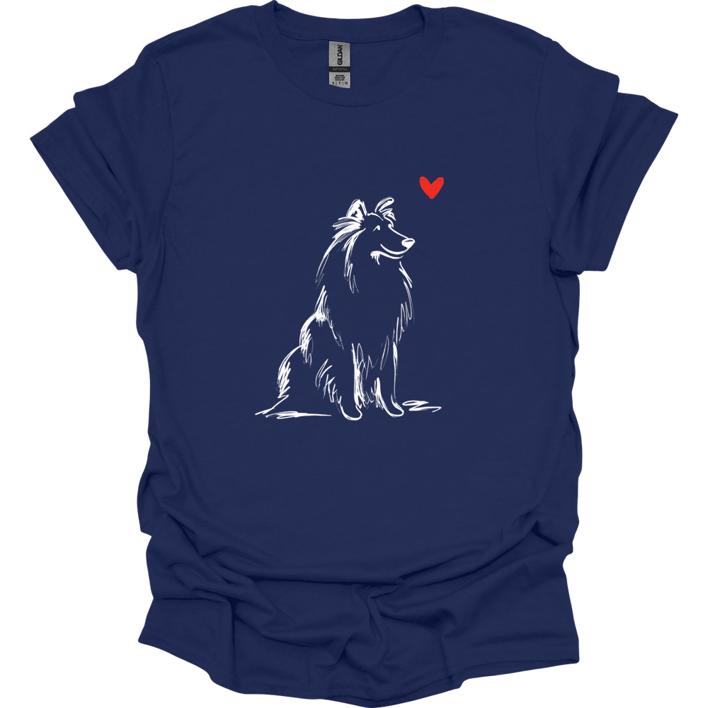 Shetland Sheepdog - Sketch Dog T-Shirt