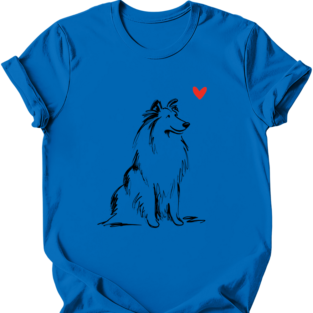 Shetland Sheepdog sketch tee royal