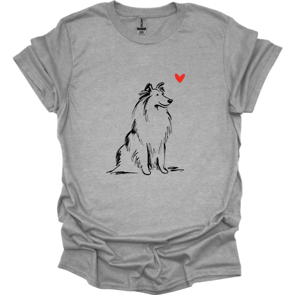 Shetland Sheepdog - Sketch Dog T-Shirt