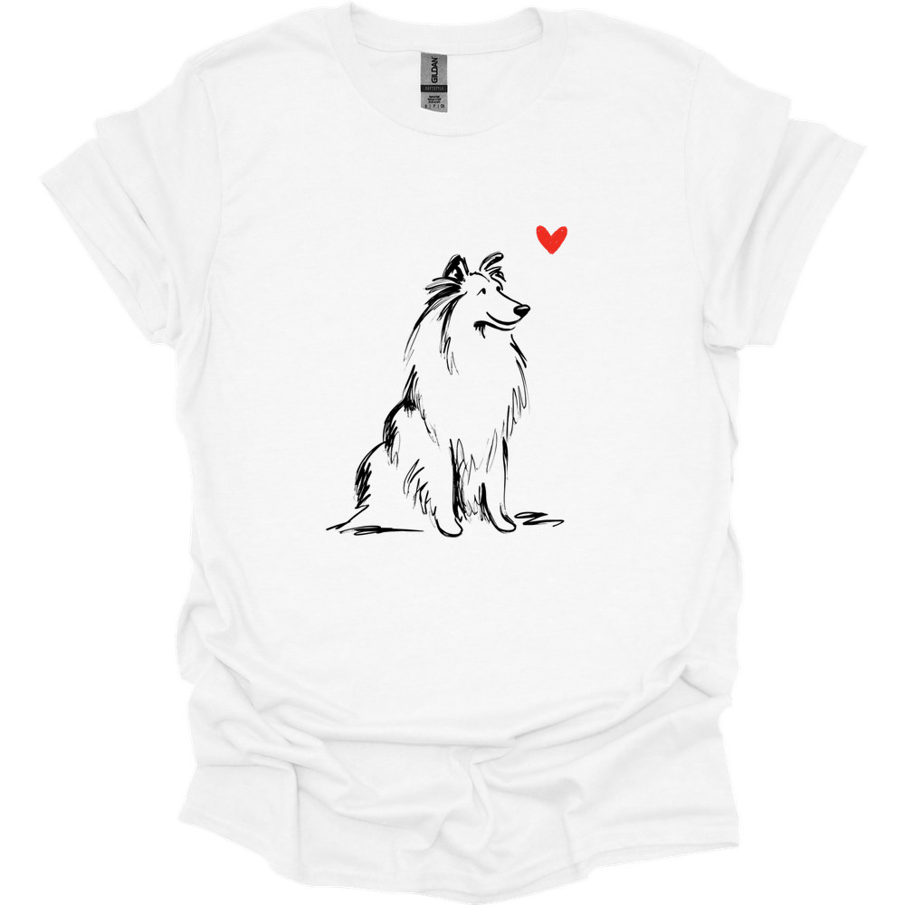Shetland Sheepdog - Sketch Dog T-Shirt