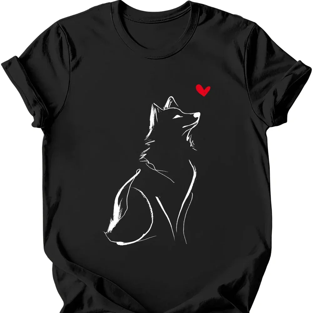 Shiba Inu sketch tee black