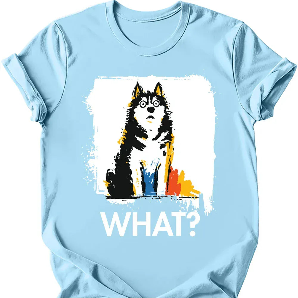 Siberian Husky what tee light blue