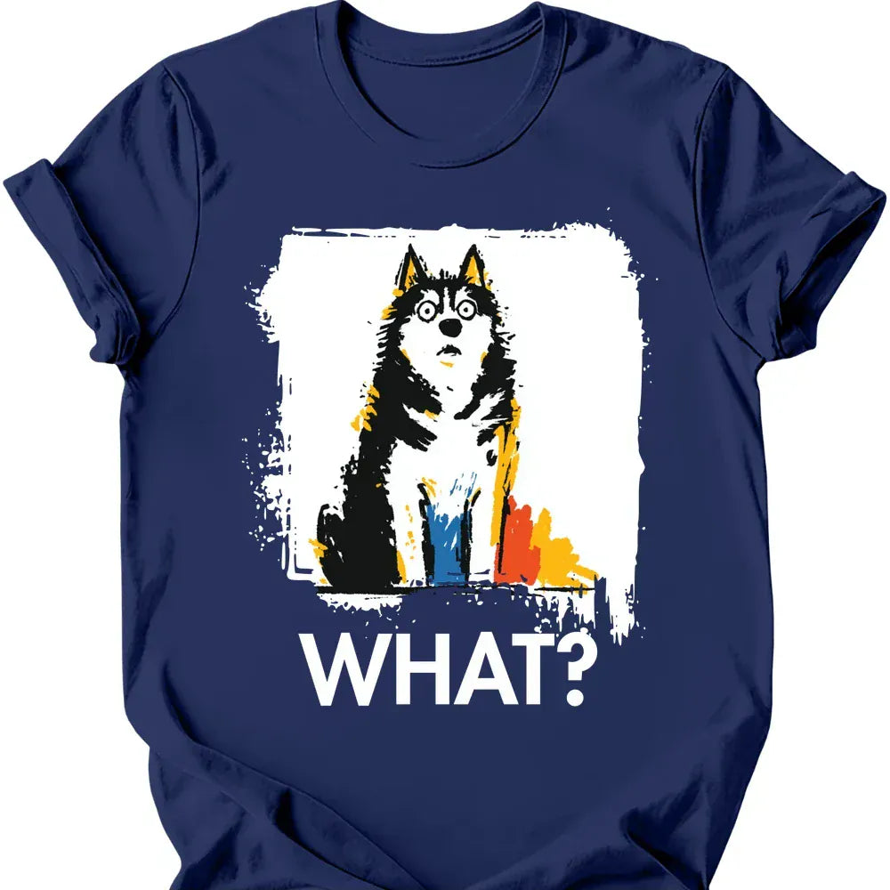 Siberian Husky what tee navy