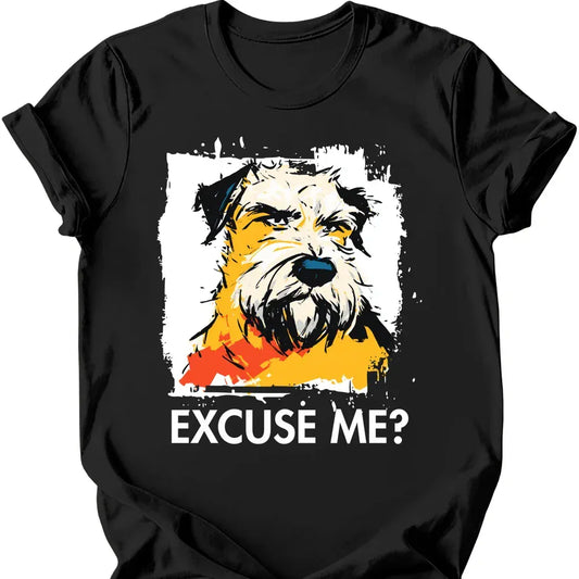 Soft Coated Wheaten excuse me tee black