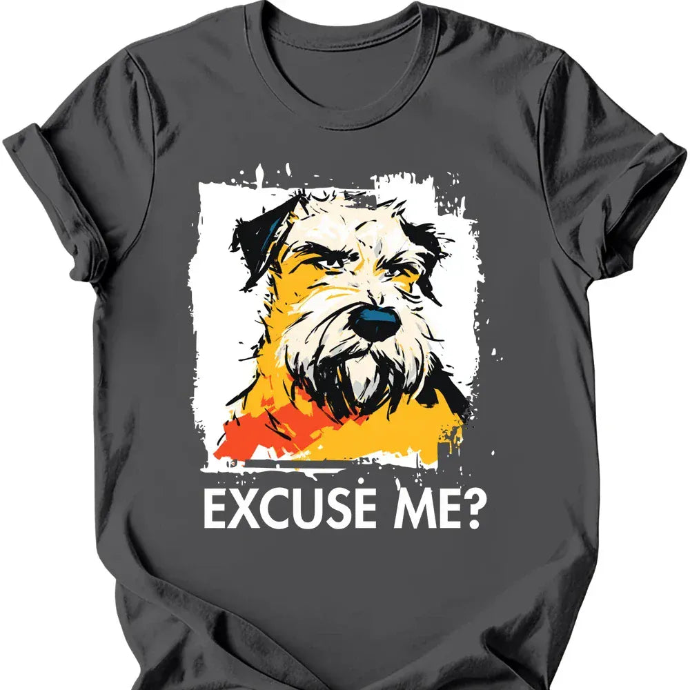 Soft Coated Wheaten excuse me tee charcoal