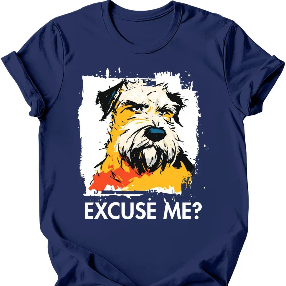Soft Coated Wheaten excuse me tee navy