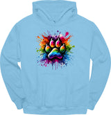Splatter Paint Paw Hoodie