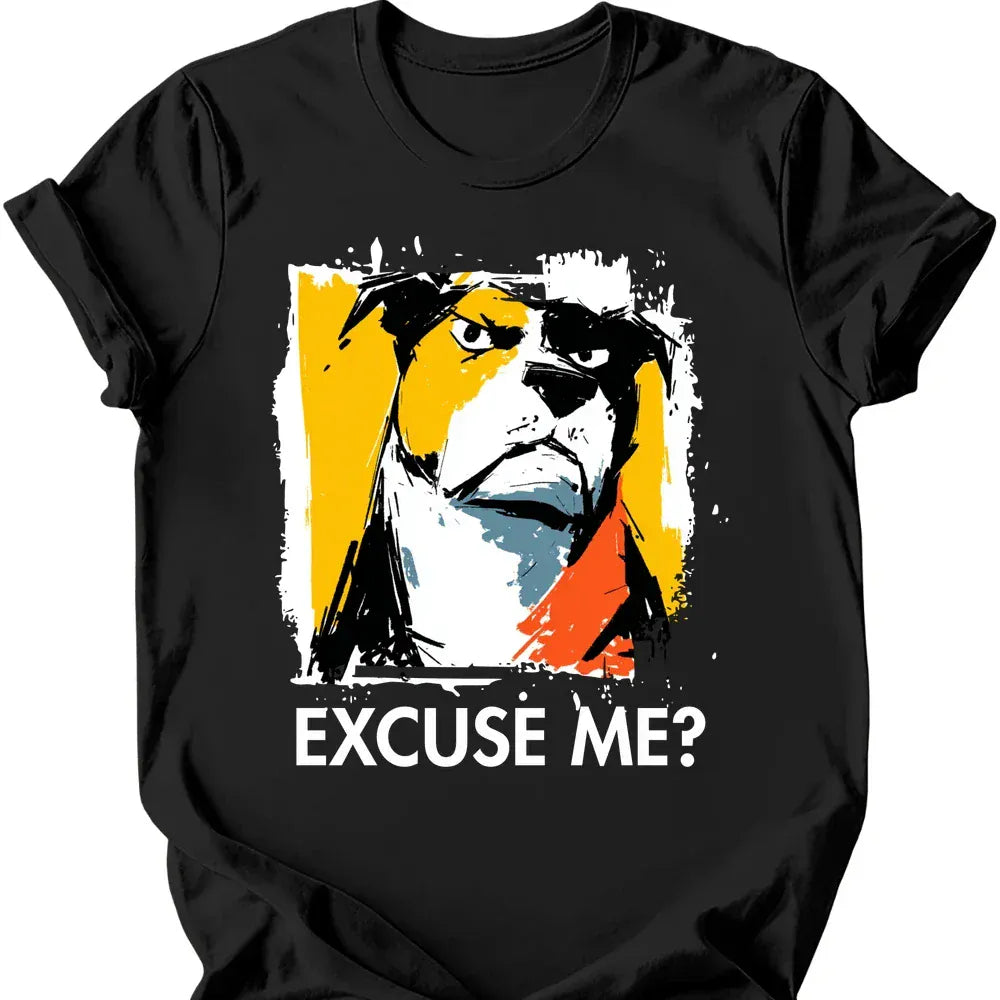 Staffordshire Bull Terrier excuse me tee black