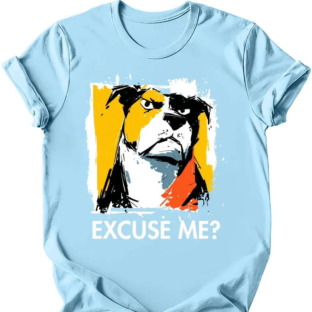Staffordshire Bull Terrier excuse me tee light blue