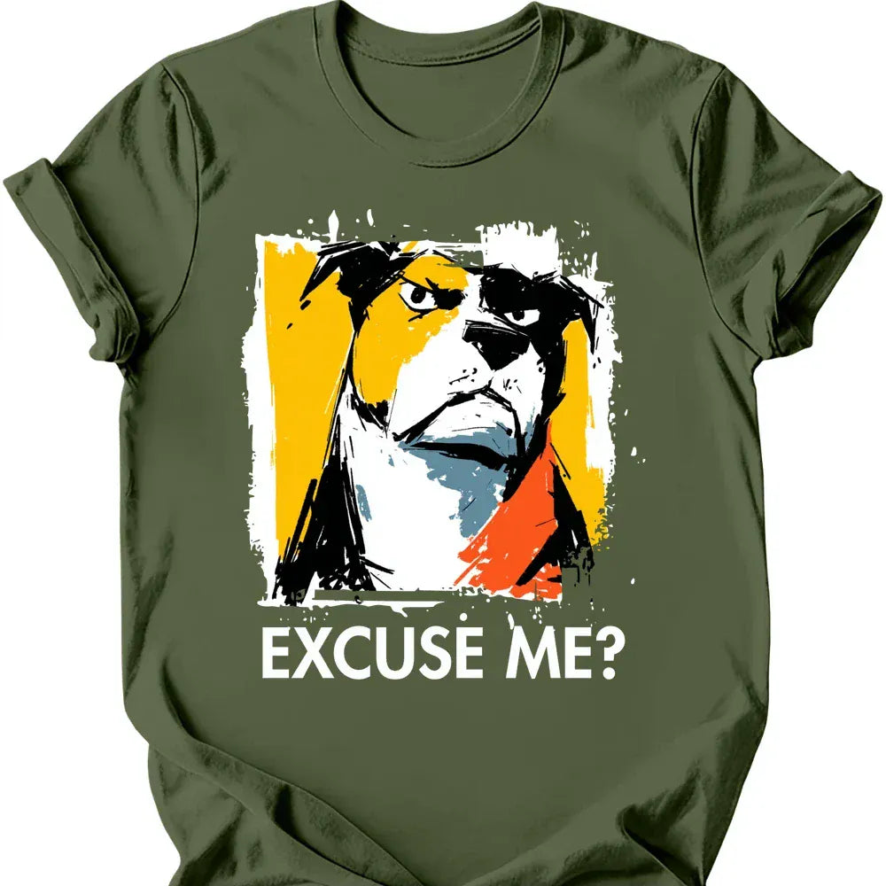 Staffordshire Bull Terrier excuse me tee military green
