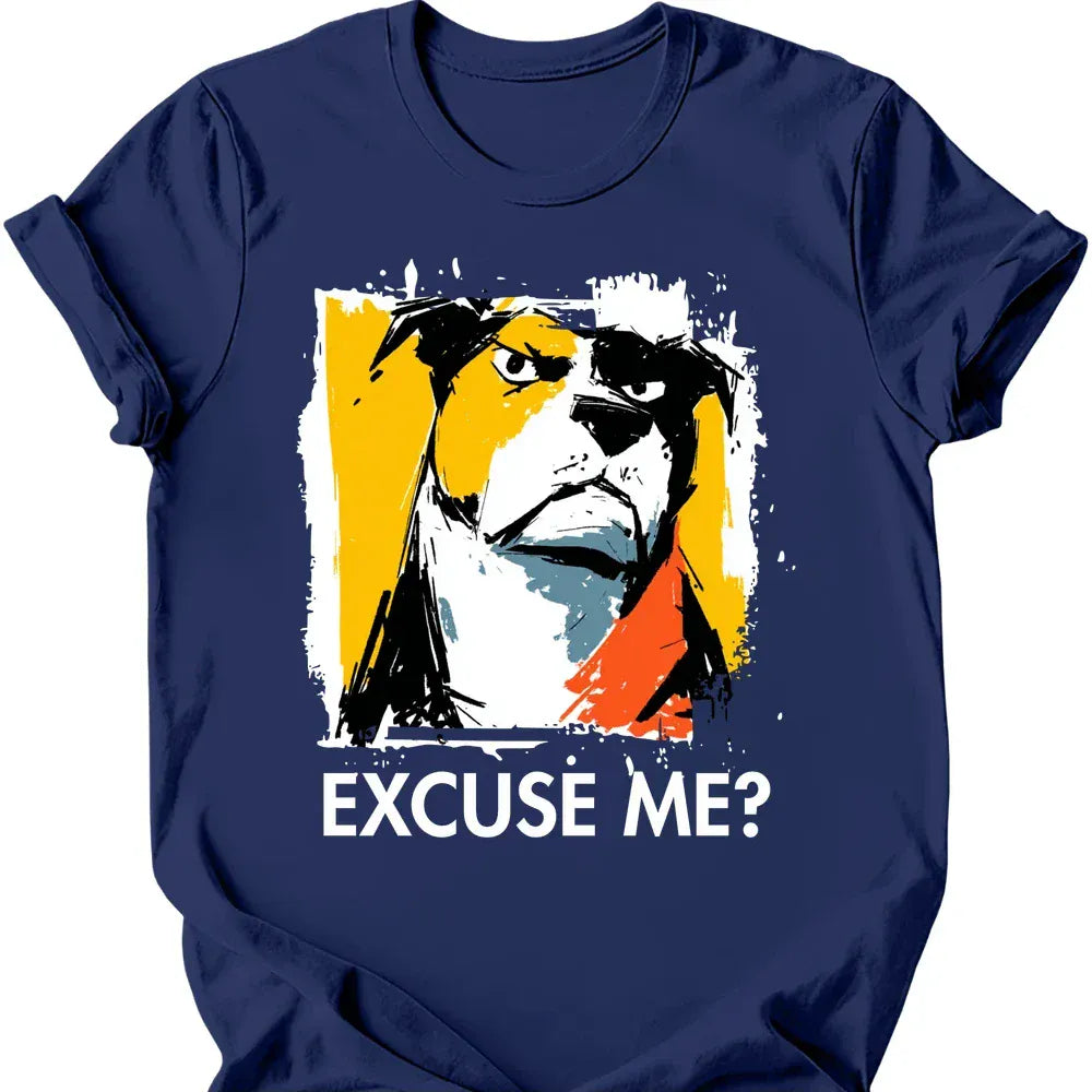Staffordshire Bull Terrier excuse me tee navy