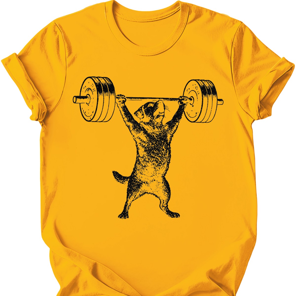Strong Dog T-Shirt - Gold