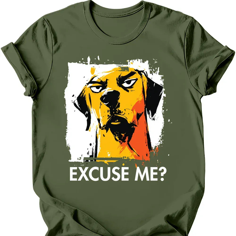 Vizsla excuse me tee military green