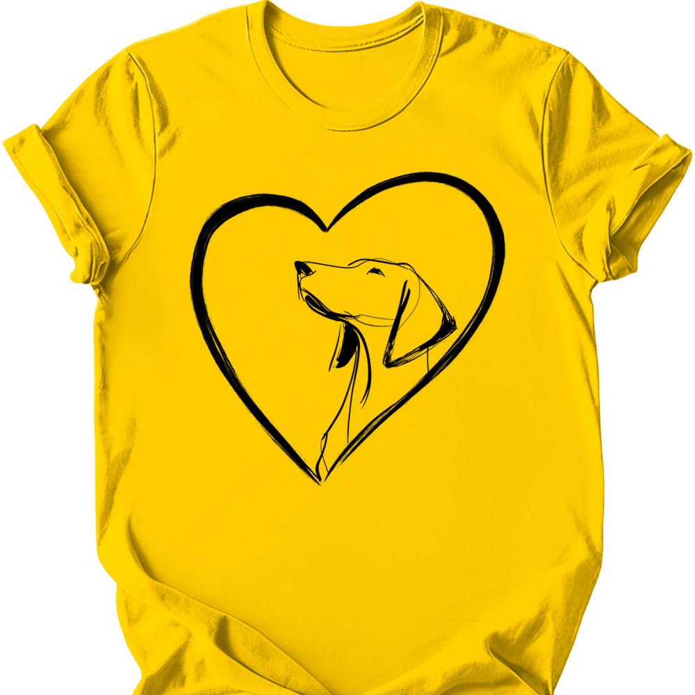 Vizsla heart dog tee daisy
