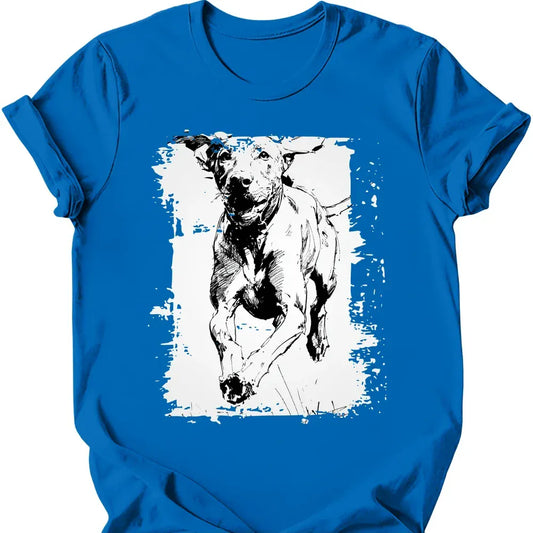 Vizsla running dog tee royal