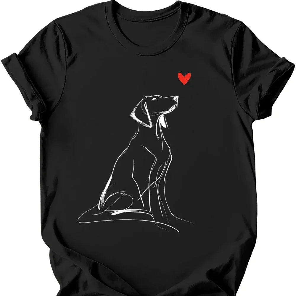 Vizsla sketch tee black