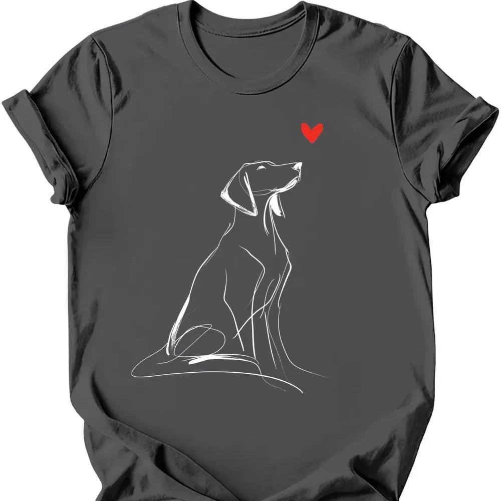 Vizsla sketch tee charcoal