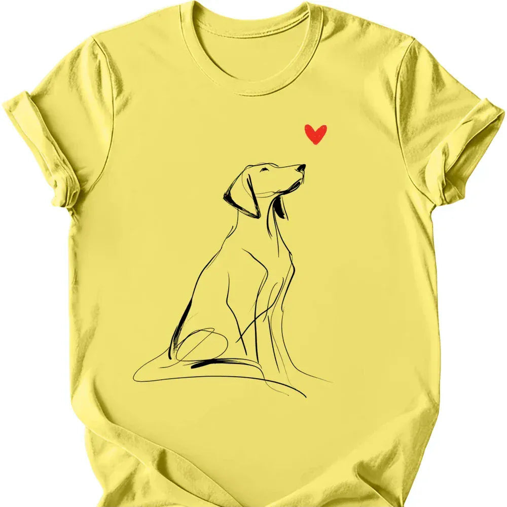 Vizsla sketch tee cornsilk