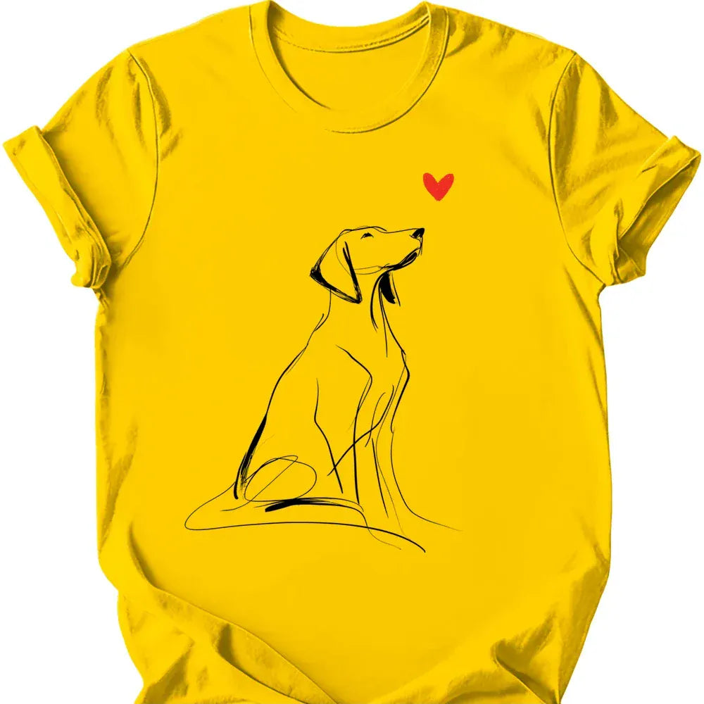 Vizsla sketch tee daisy