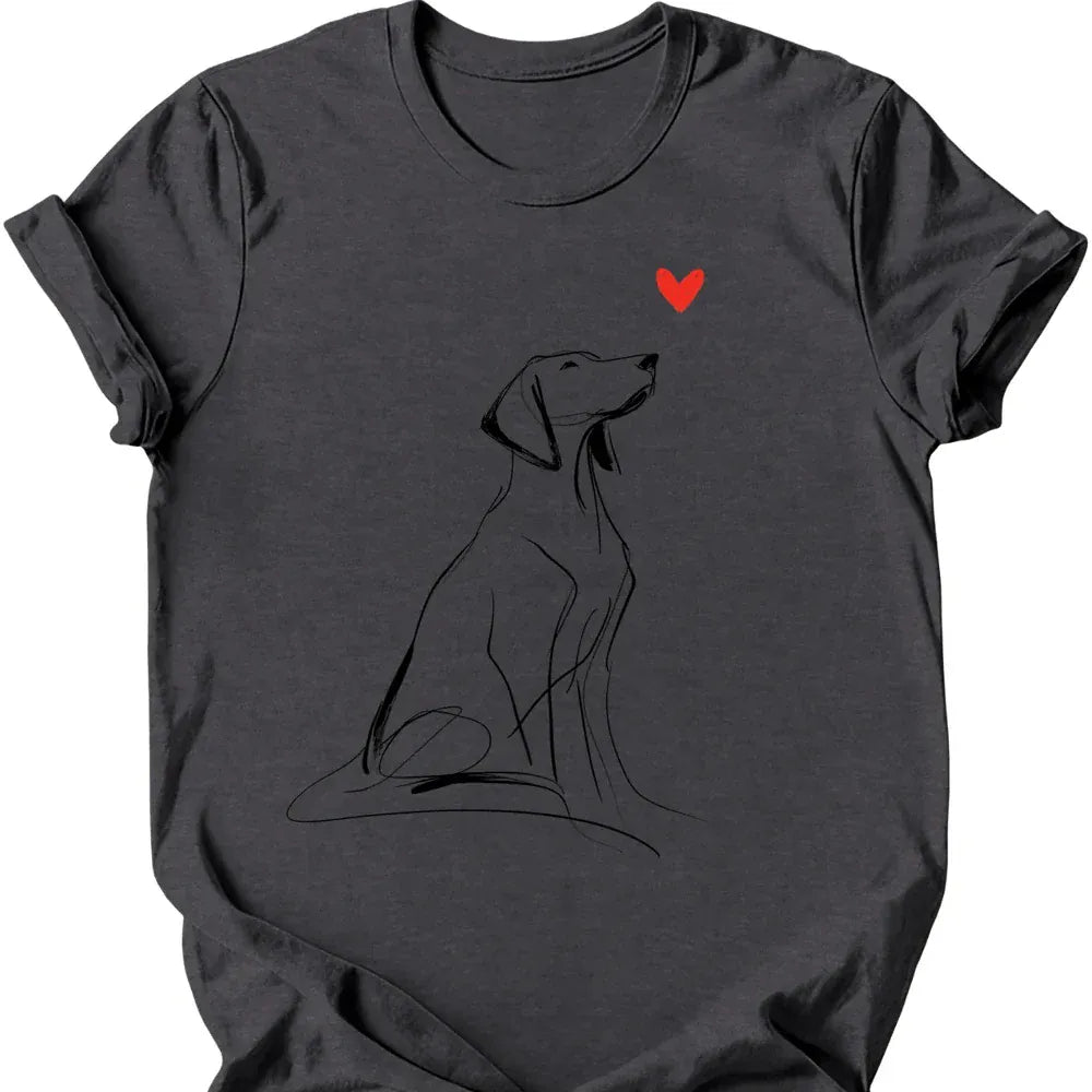 Vizsla sketch tee dark heather
