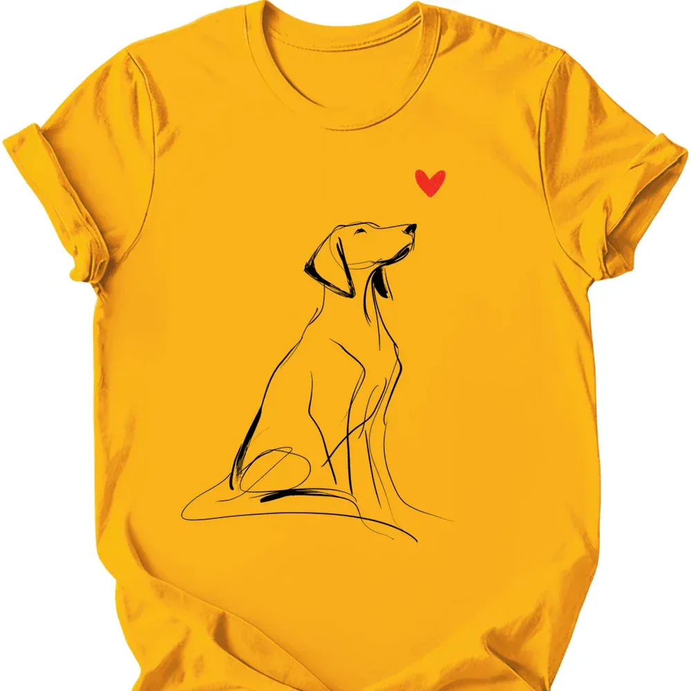 Vizsla sketch tee gold