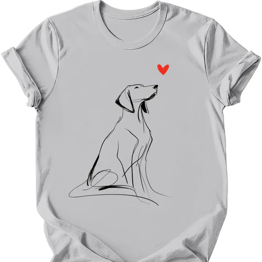 Vizsla sketch tee ice grey