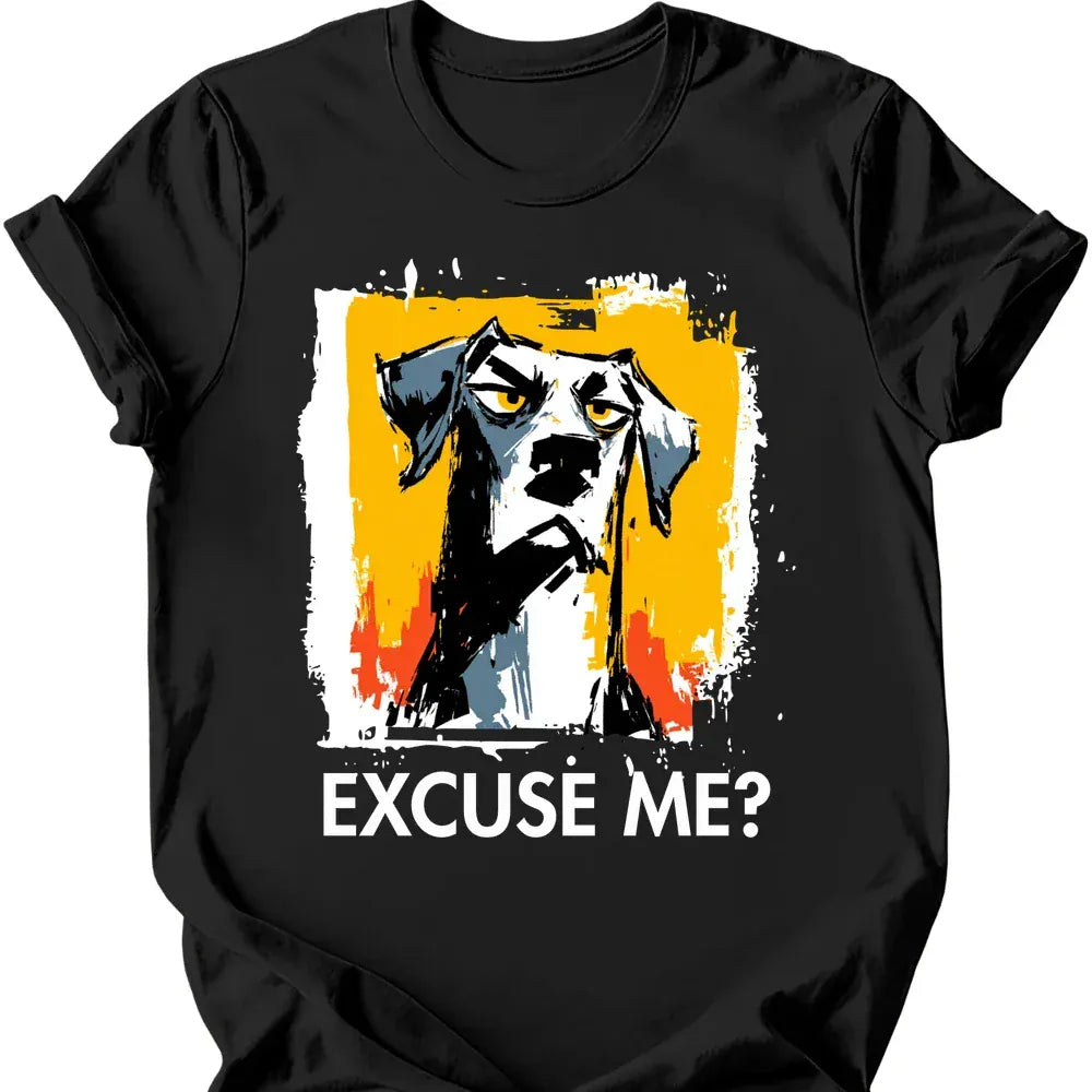 Weimaraner excuse me tee black