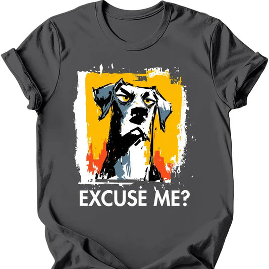 Weimaraner excuse me tee charcoal
