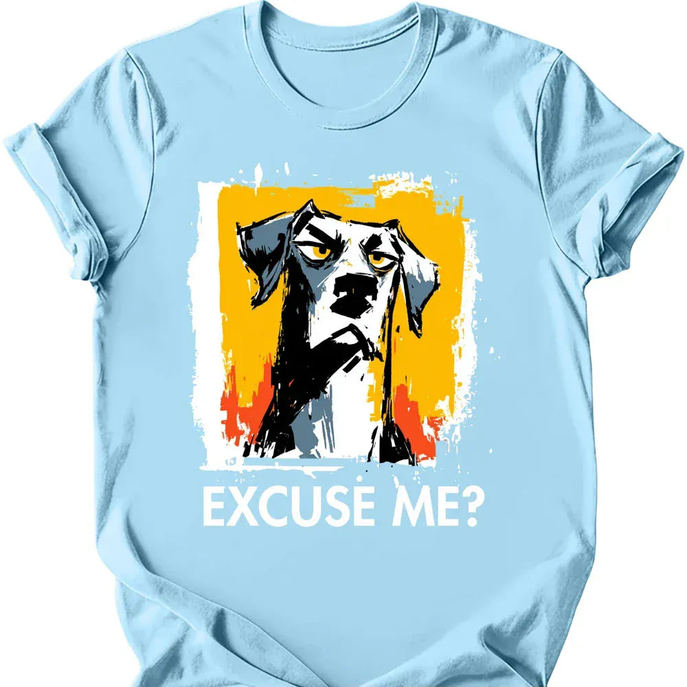 Weimaraner excuse me tee light blue