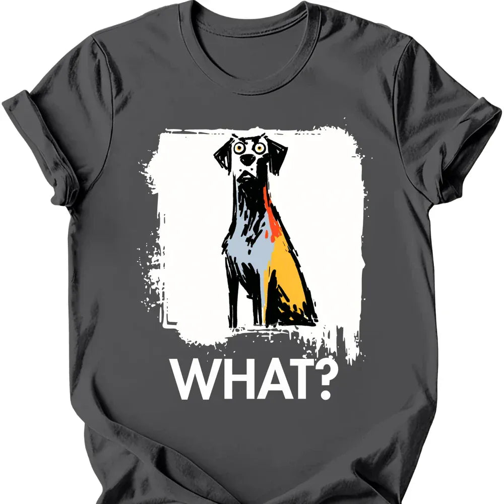 Weimaraner what dog shirt charcoal color